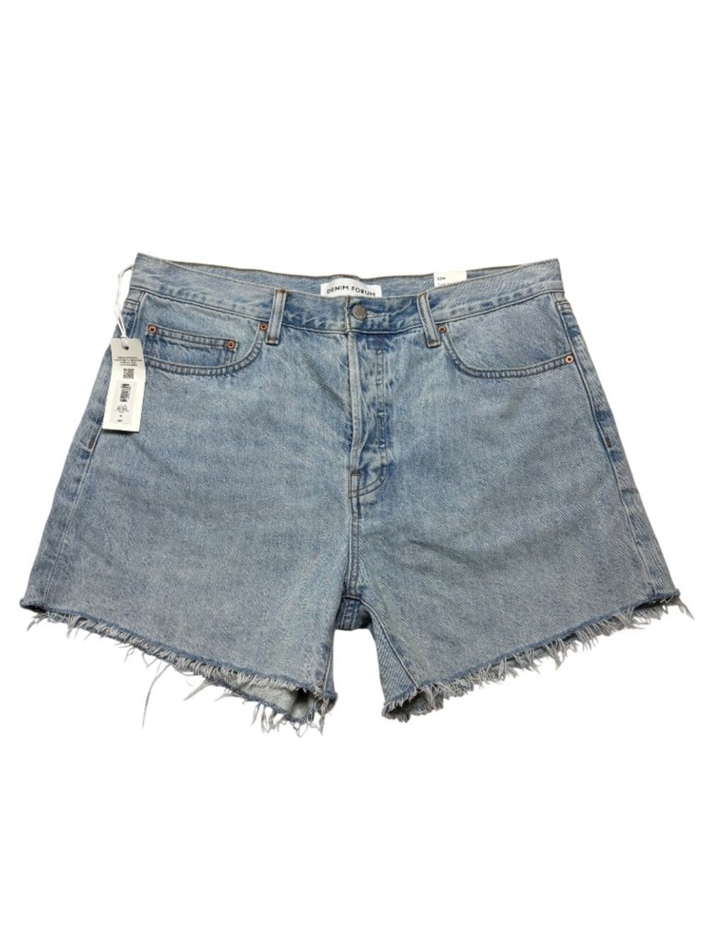 NWT Denim Forum Denim Forum The Ex-Boyfriend Hi Mid-Thigh Denim Short-sz 32